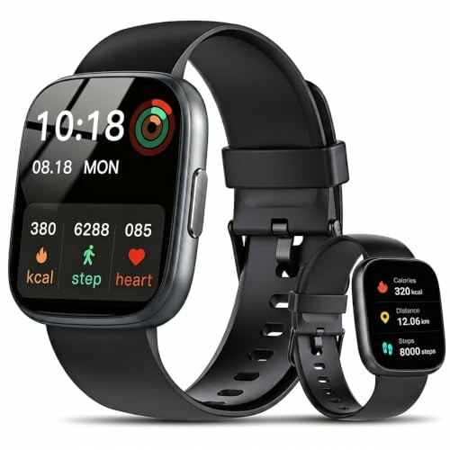 Poounur T80 Smartwatch com chamadas Bluetooth, ecrã HD de 1,95″
