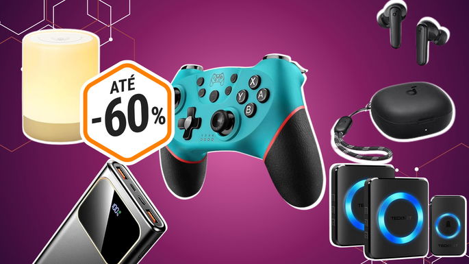 gadgets tech na Amazon com desconto de até 60%