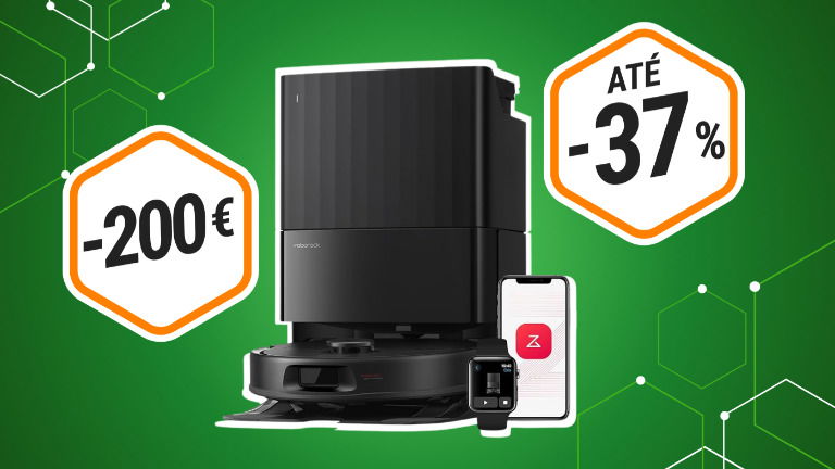 Poupa 200 € na Amazon com o aspirador robot que lava e aspira da Roborock