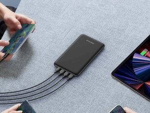 Powerbank líder de vendas carrega 4 dispositivos ao mesmo tempo