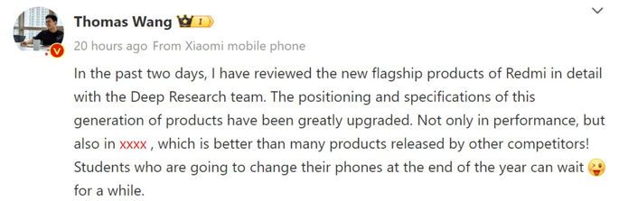 Publicação Redmi K80