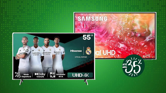Smat tv em promoção samsung e hisense de 55 polegadas