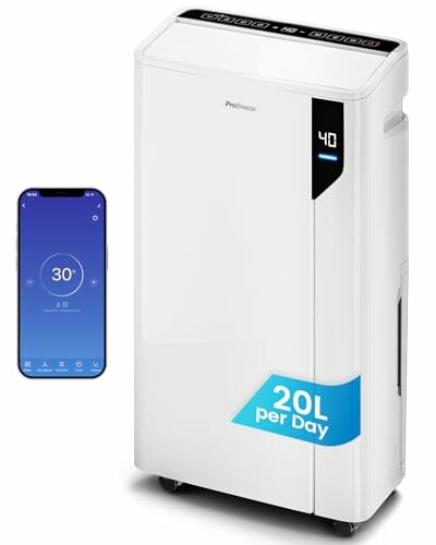 Pro Breeze 20 L/dia Desumidificador Wi-Fi