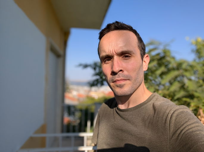 Câmara frontal, modo retrato