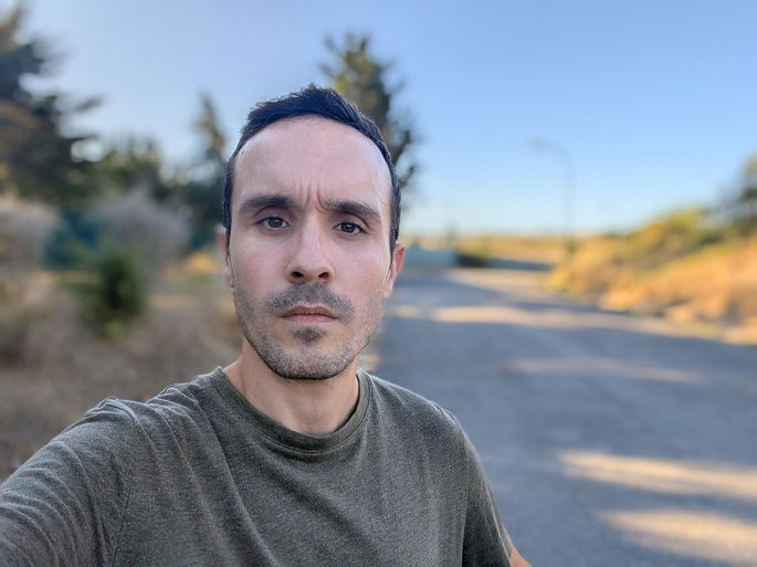 Câmara frontal, modo retrato