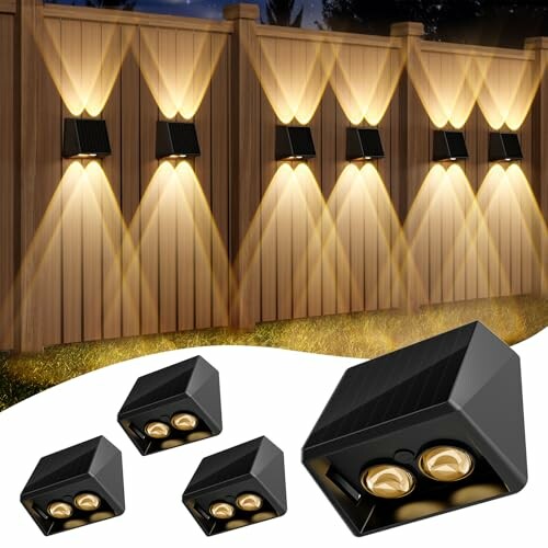 Quntis Aplique Solar Exterior 4 Piezas