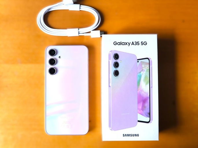 Caixa do Samsung galaxy A35