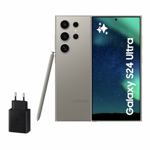 Samsung Galaxy S24 Ultra e carregador de 45W