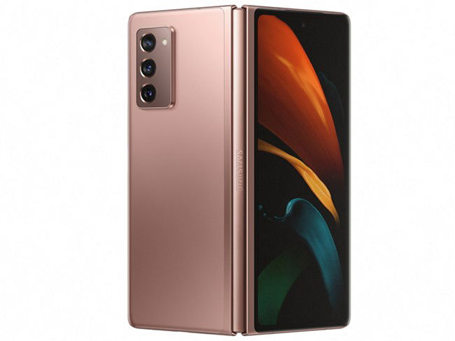 Samsung Galaxy Z Fold 2 em bronze