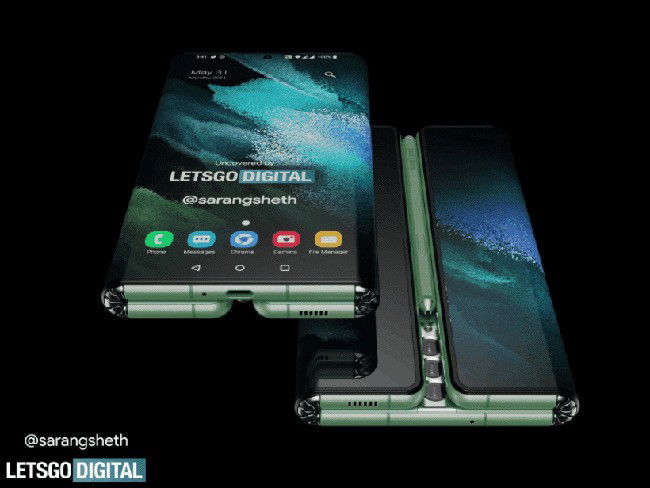Samsung Galaxy Z Fold Tab.