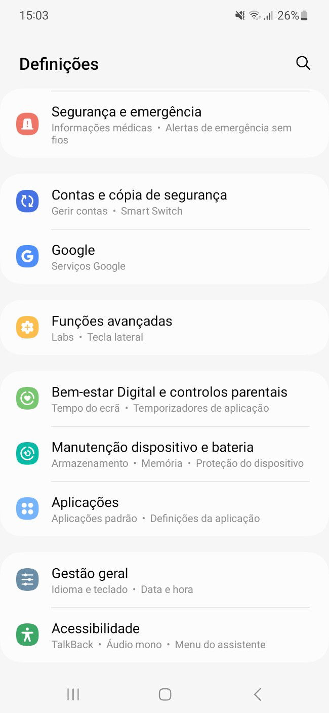 Samsung Modo de Manutenção
