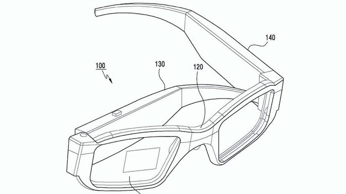 samsung óculos inteligentes smart glasses conceito patente