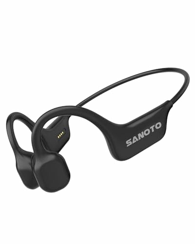 SANOTO Auriculares condução Osea Open Ear auriculares Bluetooth 5.0 sem fios IPX7 impermeáveis