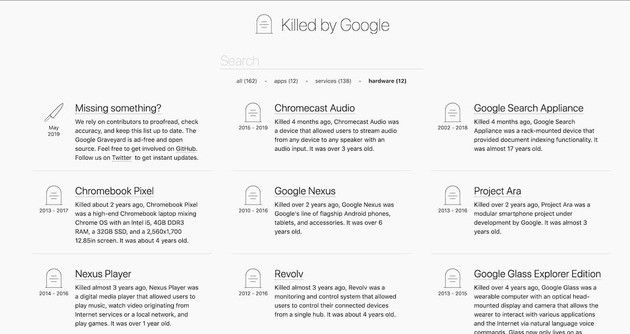 Killed by Google