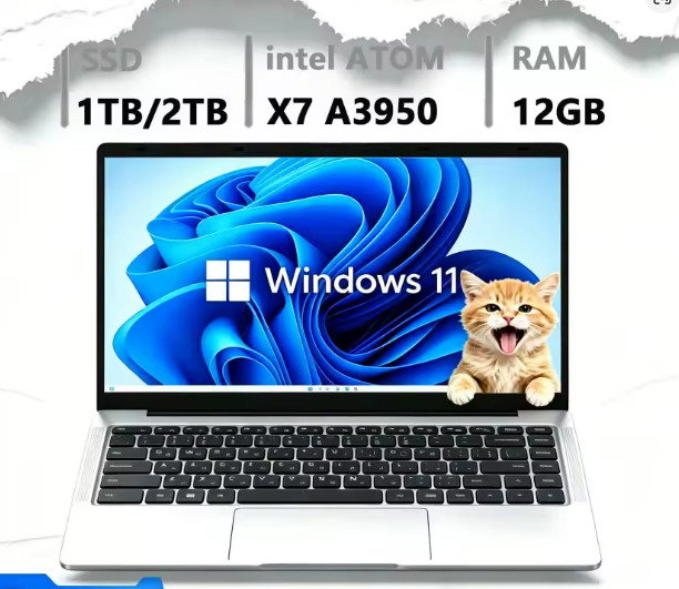 Laptop 2026 com Windows 11, Intel ATOM X7 A3950