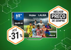 Smart TV Haier QLED 4K de 65": cinema em casa ao melhor preço na Amazon