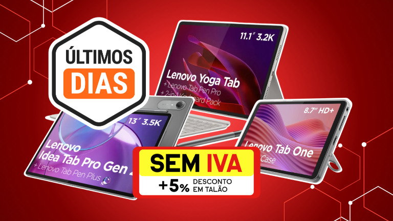 Só até amanhã: 5 tablets Lenovo ao melhor preço nos Dias sem IVA da Worten