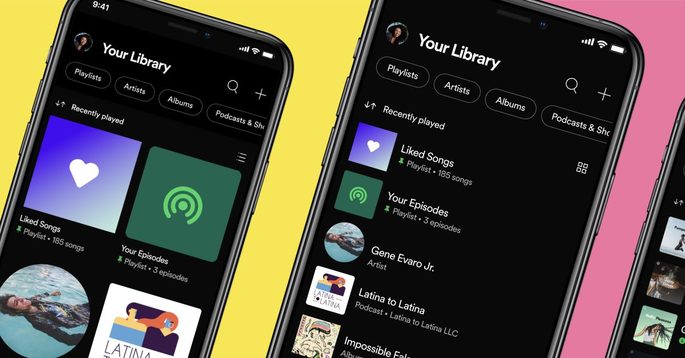 A nova interface do Spotify