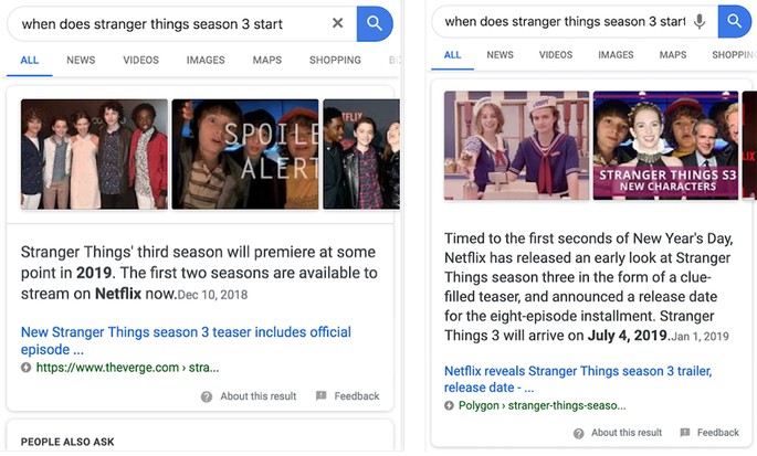 stranger things pesquisa Google