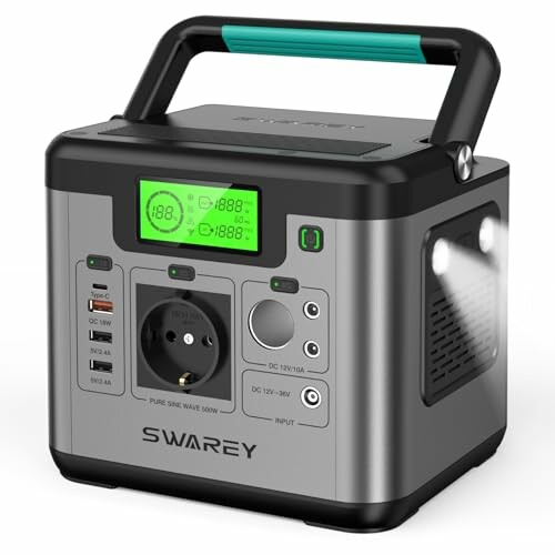 SWAREY S500 Estação de energia portátil 518 Wh, 500 W CA