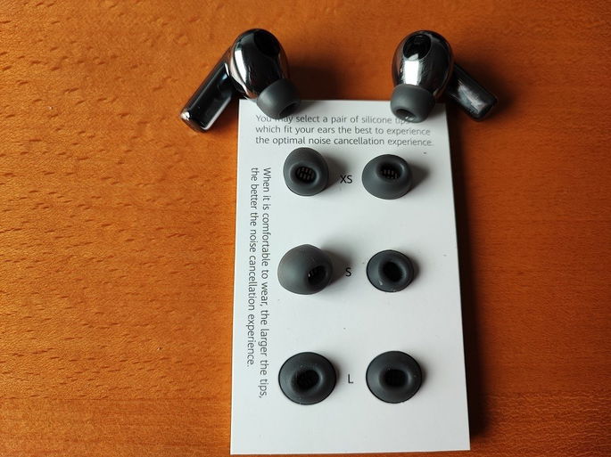imagem das pontas de silicone dos Huawei FreeBuds Pro 3