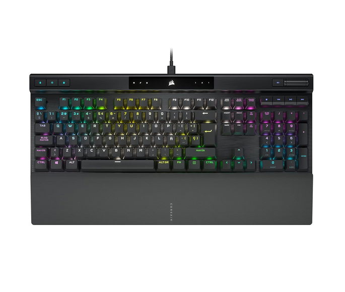 Teclado mecânico com cabo para jogos