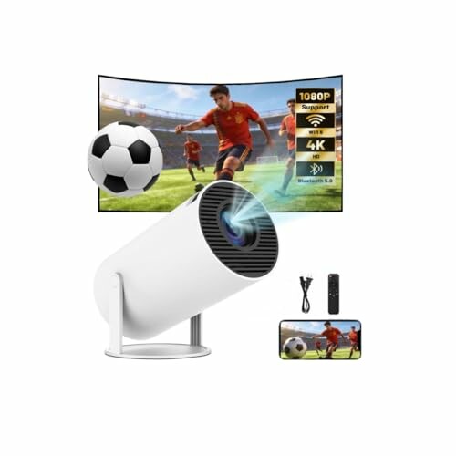 TEKXDD Proyector Portátil 4K 250 ANSI