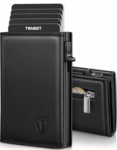 TENBST Cartera Homem de Couro 10*7*2