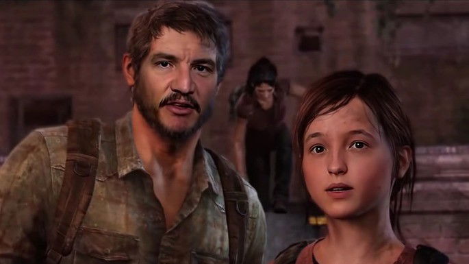 Montagem que imagina os atores da série no jogo The Last of Us