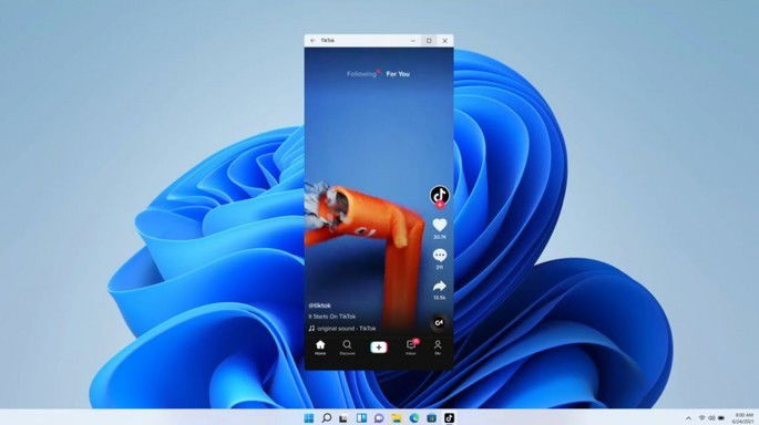 App do TikTok no Windows 11