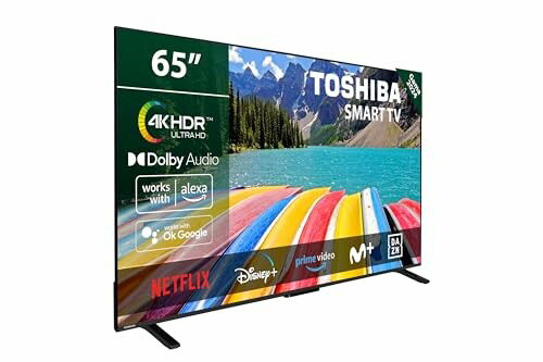 TOSHIBA 65UV2363DG Smart TV 4K UHD de 65", sem molduras, com HDR10, áudio Dolby