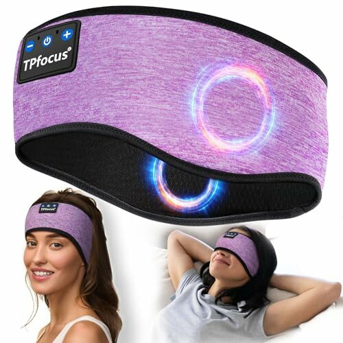 TPfocus Auriculares Bluetooth 5.4 para Dormir, Cinta Desportiva