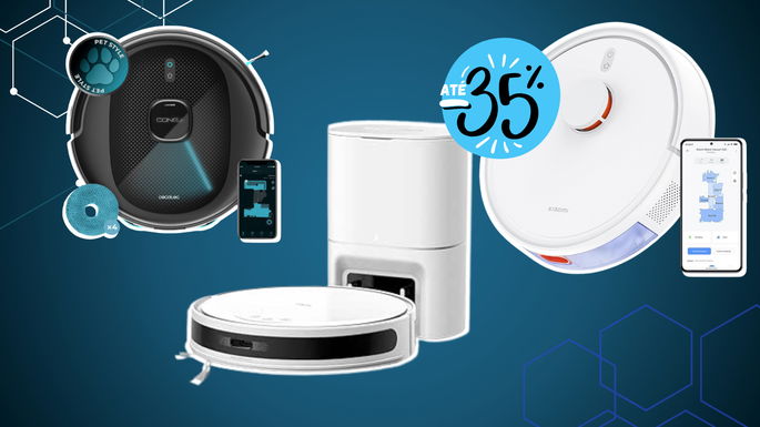 cinco aspiradores robot descontos até 35%