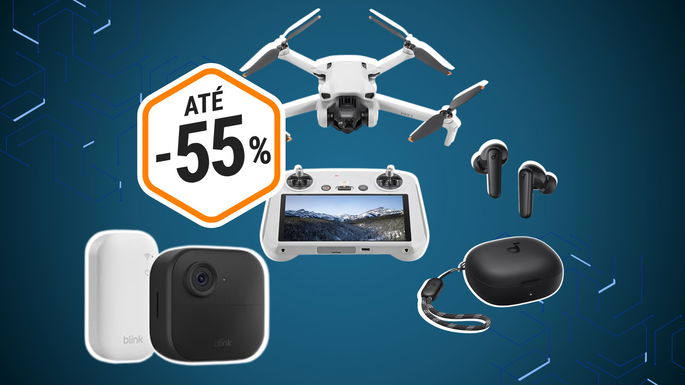 Gadgets tech com dessconto até 55%