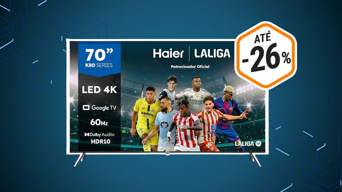 Haier 4K de 70” com desconto de 26%