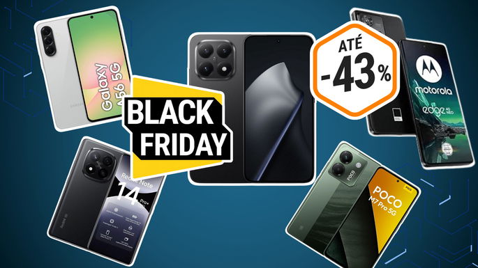 5 telemóveis com descontos até 43% na amazon