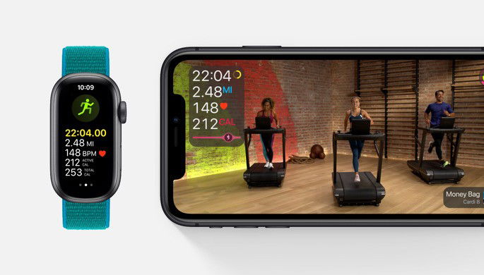 Conceito do Apple Watch Fit em conjunto com o serviço Fitness+. Imagem: 9to5Mac