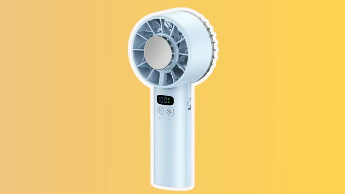Ventoinha portátil com compressa de gelo