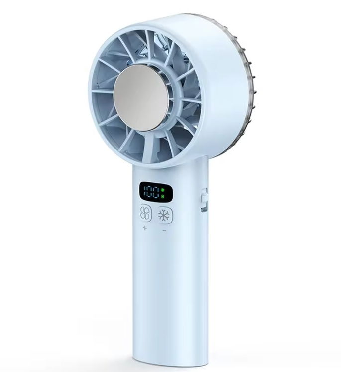 Ventoinha portátil com compressa de gelo