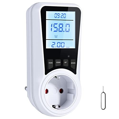 Vinabo Medidor de consumo el&eacute;trico 16 A 3680 W