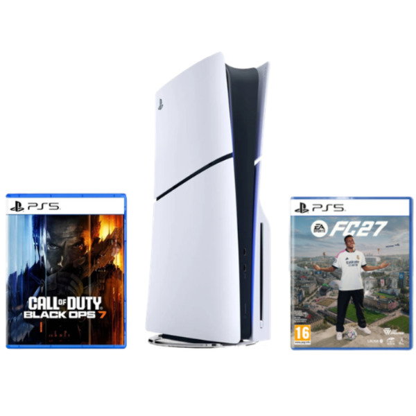 Pack Consola PS5 Standard + Jogo PS5 EA Sports FC27 + Jogo PS5 Call Of Duty: Black Ops 7