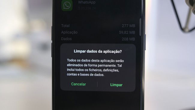 WhatsApp limpeza dados
