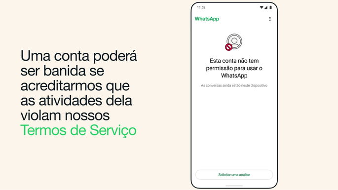 WhatsApp banimento de contas