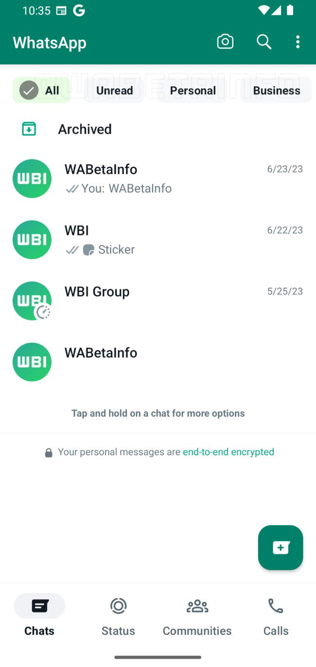 WhatsApp Android Beta