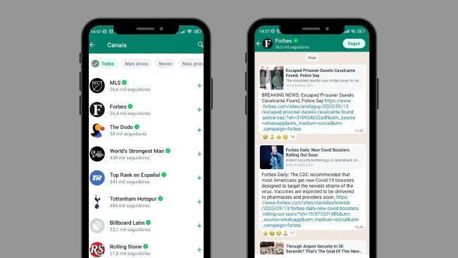 WhatsApp Canais Portugal app mensagens