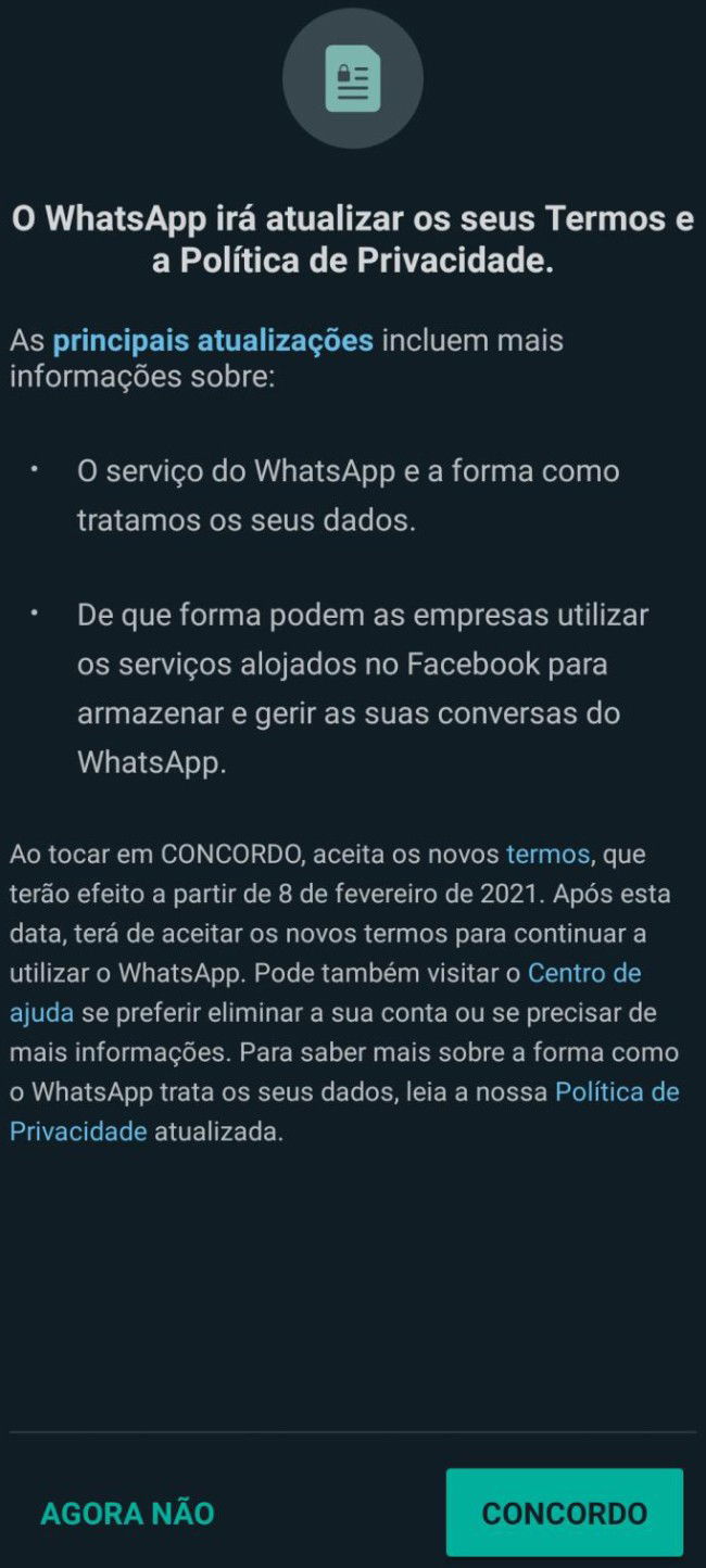 WhatsApp termos