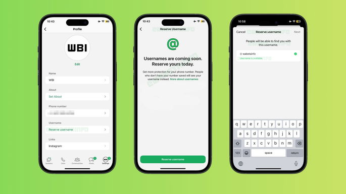 WhatsApp vai permitir que tenhas exclusividade sobre o teu nome de utilizador