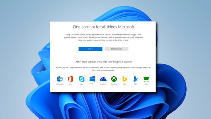 Windows 11 Conta online obrigatória