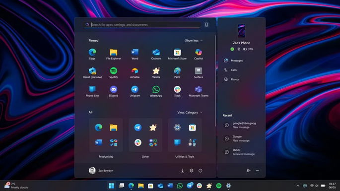 Windows 11 recebe nova atualização: menu Iniciar está mais atraente e personalizável