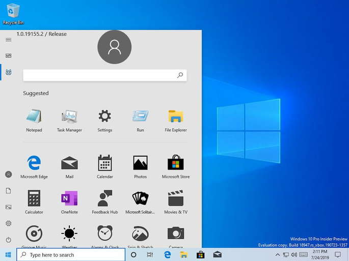 windows 10 leak menu iniciar
